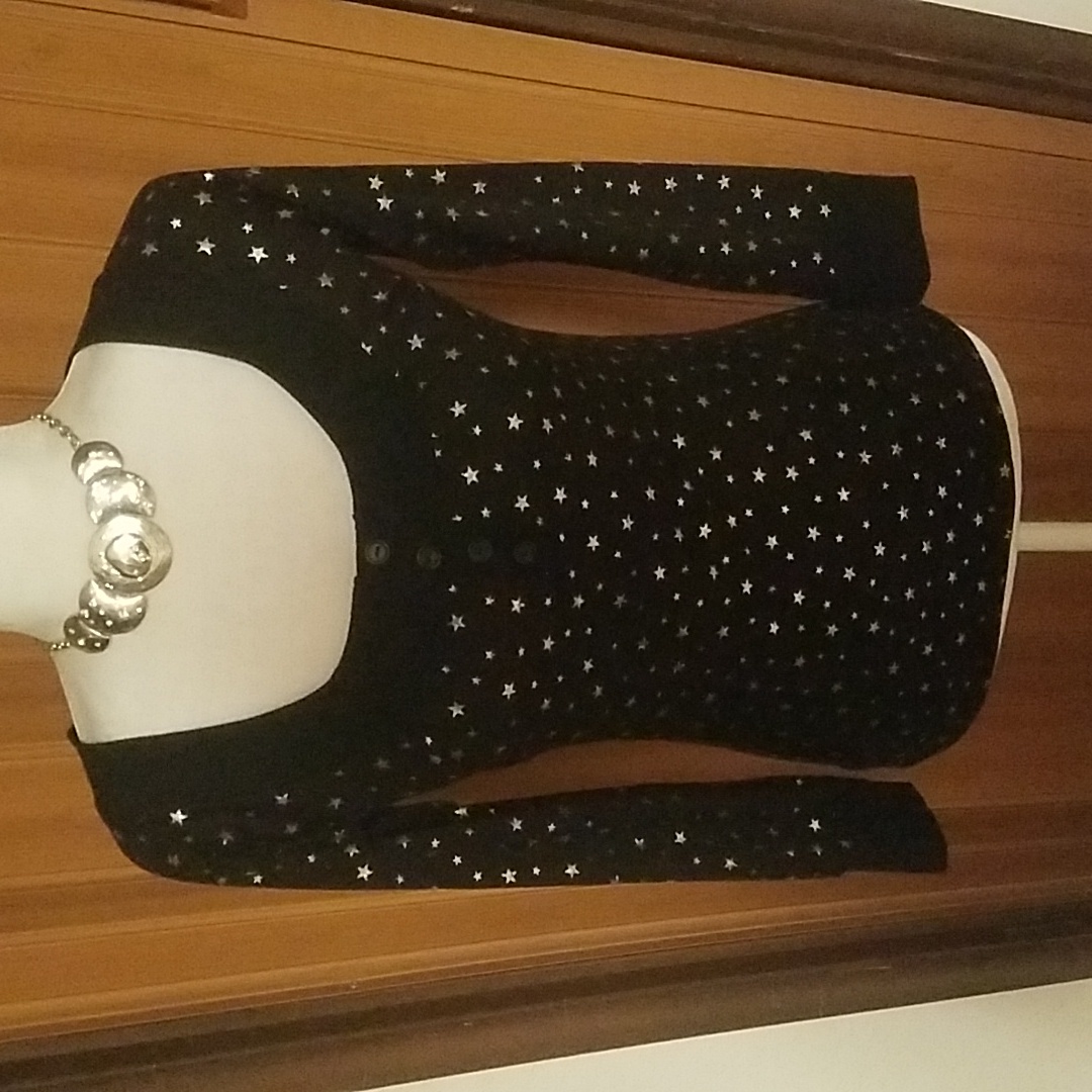 Fashion Magazine Black And Silver Star Shirt